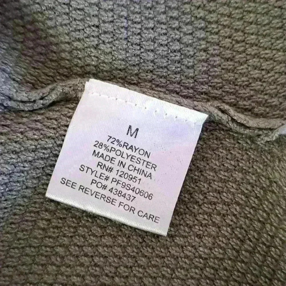 PINK ROSE Women's Junior Fit Open Cardigan Sweater- Color: Shaded Moss - Size: M - Picture 9 of 9